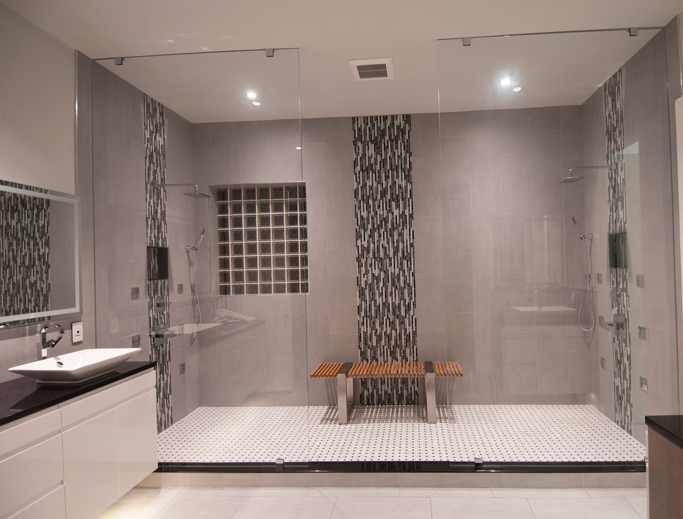 Dual Glass Splash Panels Contemporary Bathroom Dallas by Shower Dallas of Dallas Houzz