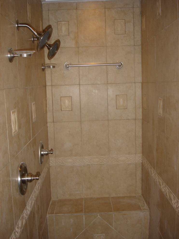 Duluth GA Marble Tile Shower Shower Installation Modern Bathroom