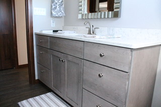 Casual Cherry Woodtone Bathroom Cabinets - Omega Cabinetry