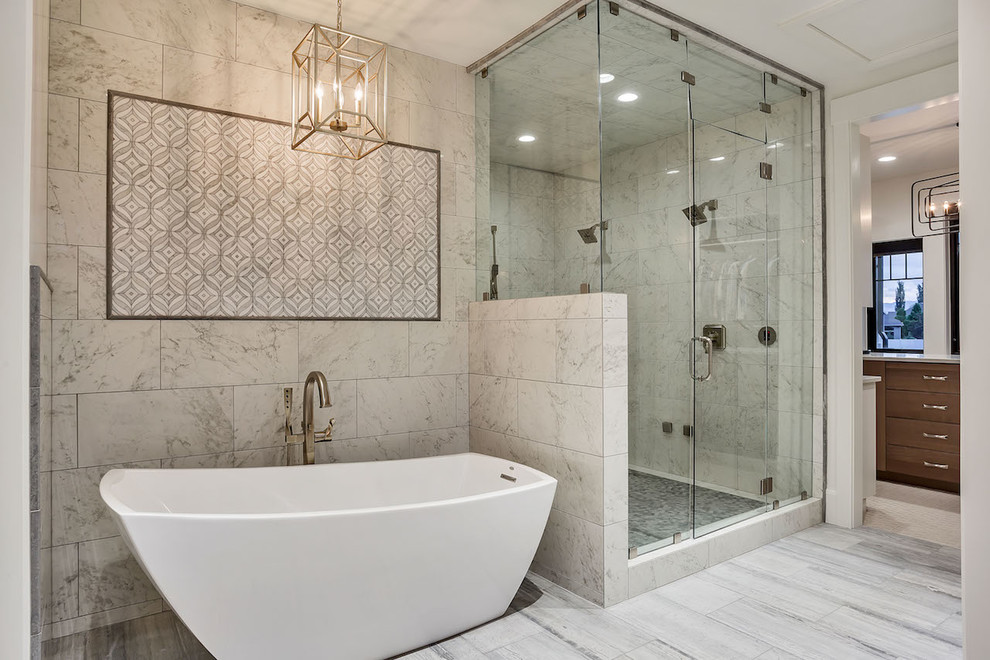 This is an example of an expansive farmhouse bathroom in Salt Lake City.