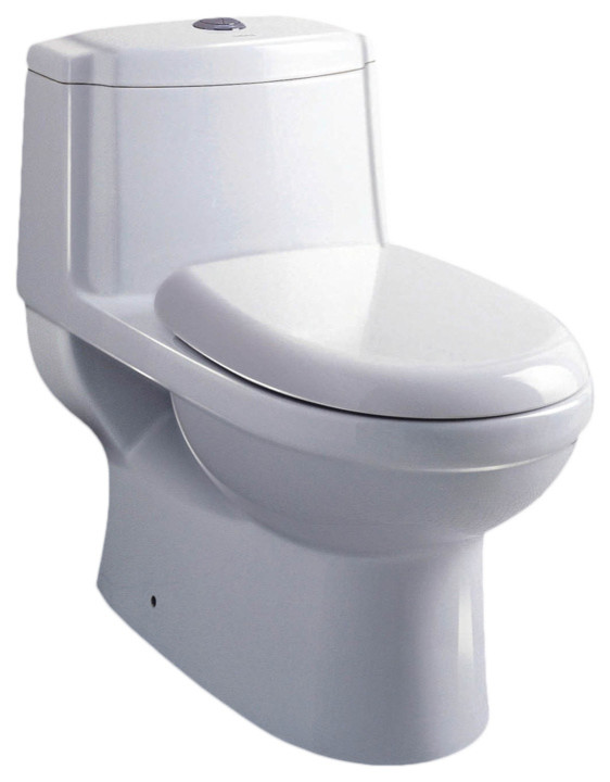 Exempel på ett modernt badrum, med en toalettstol med hel cisternkåpa