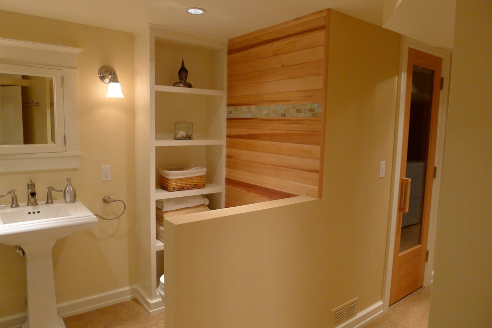 Example of a trendy bathroom design in Portland