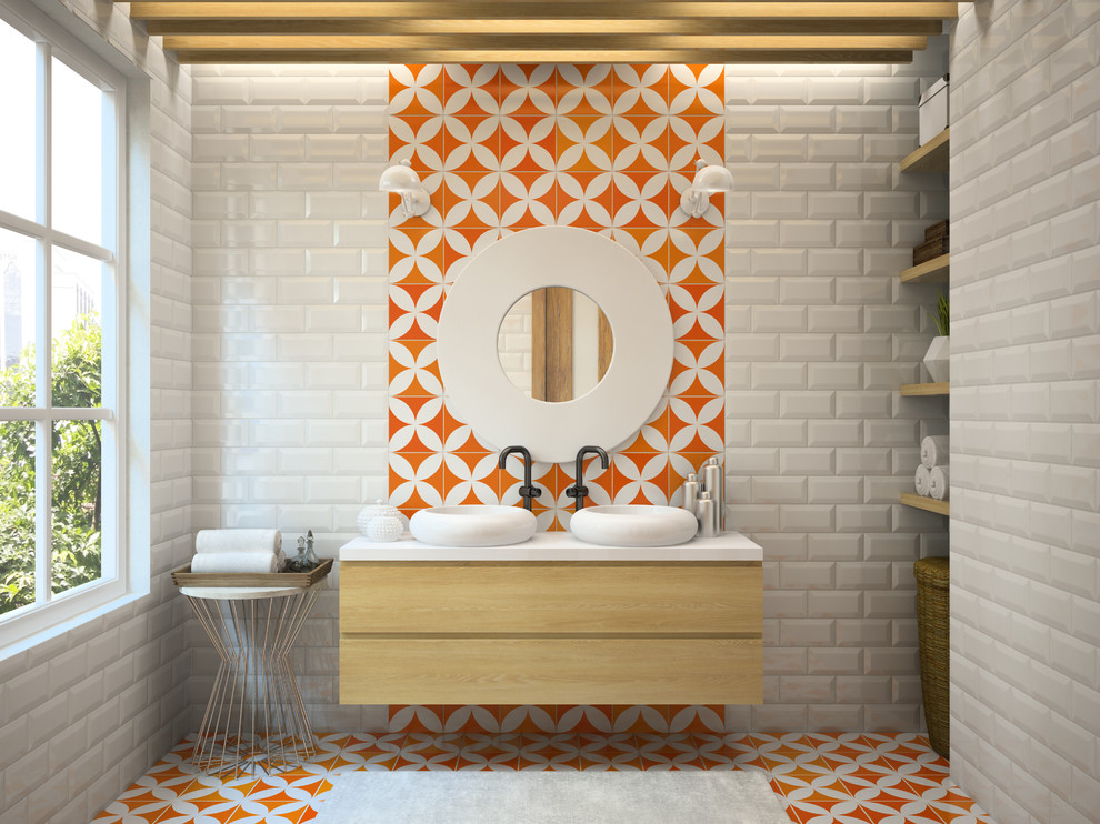 Inspiration for an eclectic bathroom remodel in Adelaide