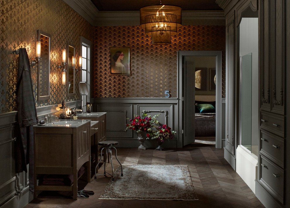Inspiration for a victorian bathroom remodel in Boston