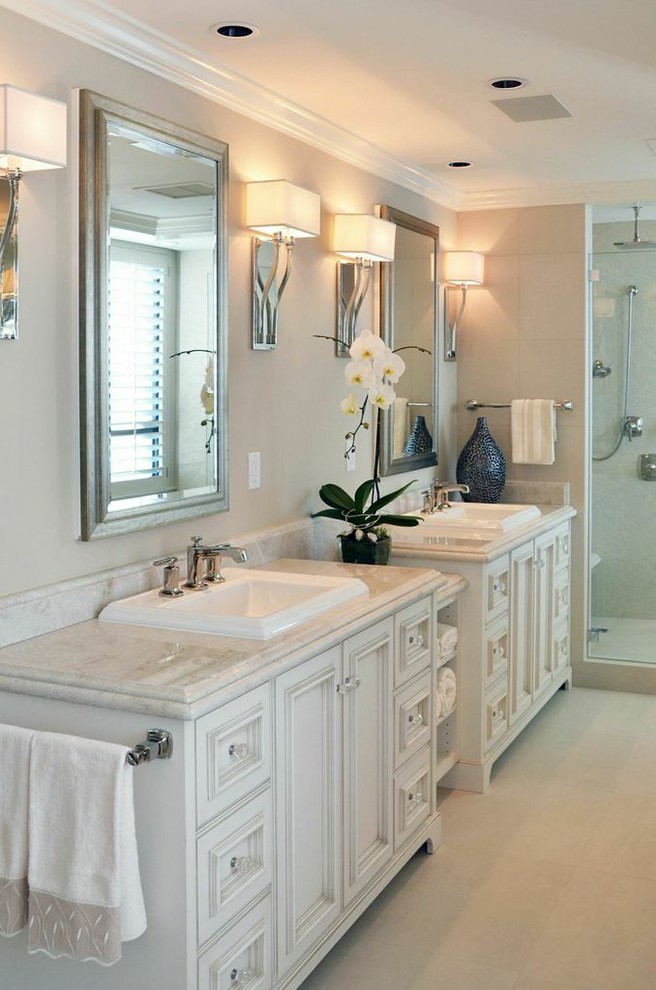 Elegant his and her sinks - Traditional - Bathroom - Vancouver - by ...