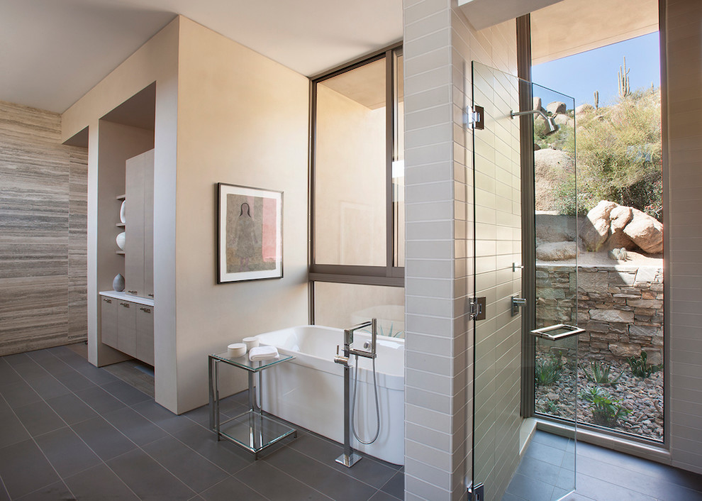 Elegant Modern at Estancia | Master Bath Tub + Shower - Modern