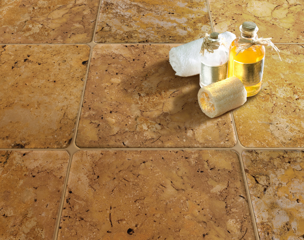 Esempio di una stanza da bagno padronale con pavimento con piastrelle in ceramica e pavimento beige