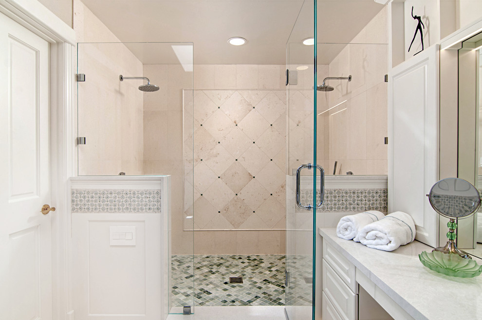 Encinitas Full Master Bathroom Remodel Transitional Bathroom San