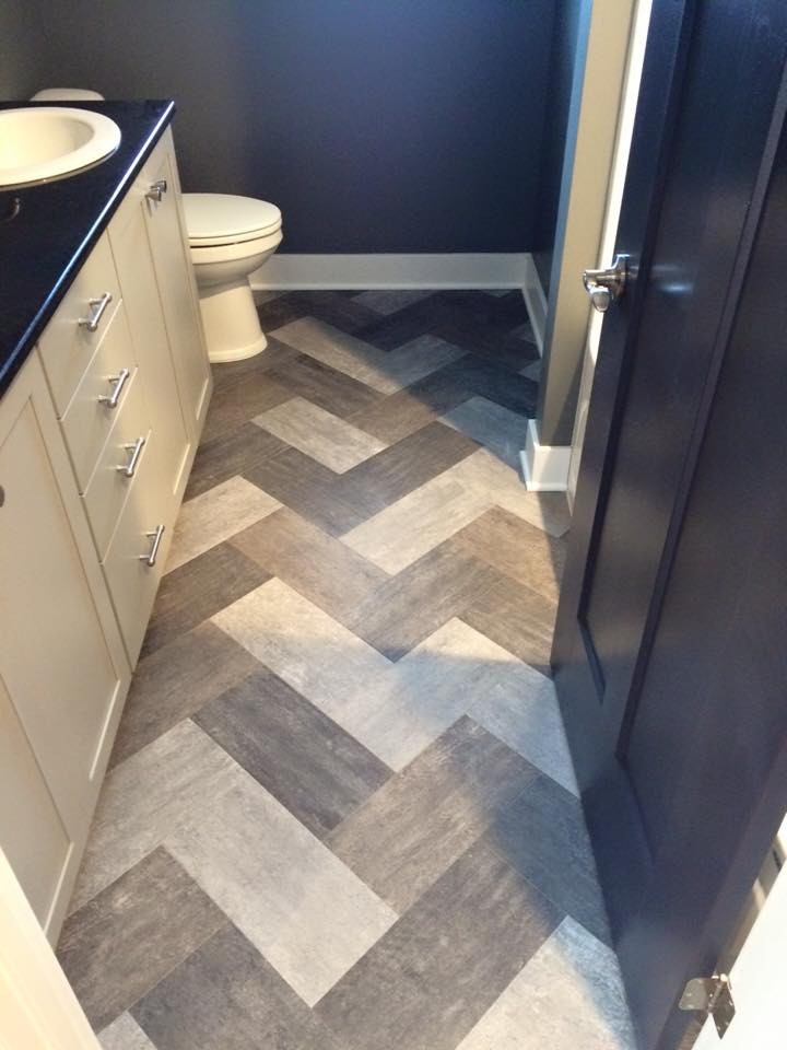 Engineered Vinyl Planking Farmhouse Bathroom Grand Rapids by
