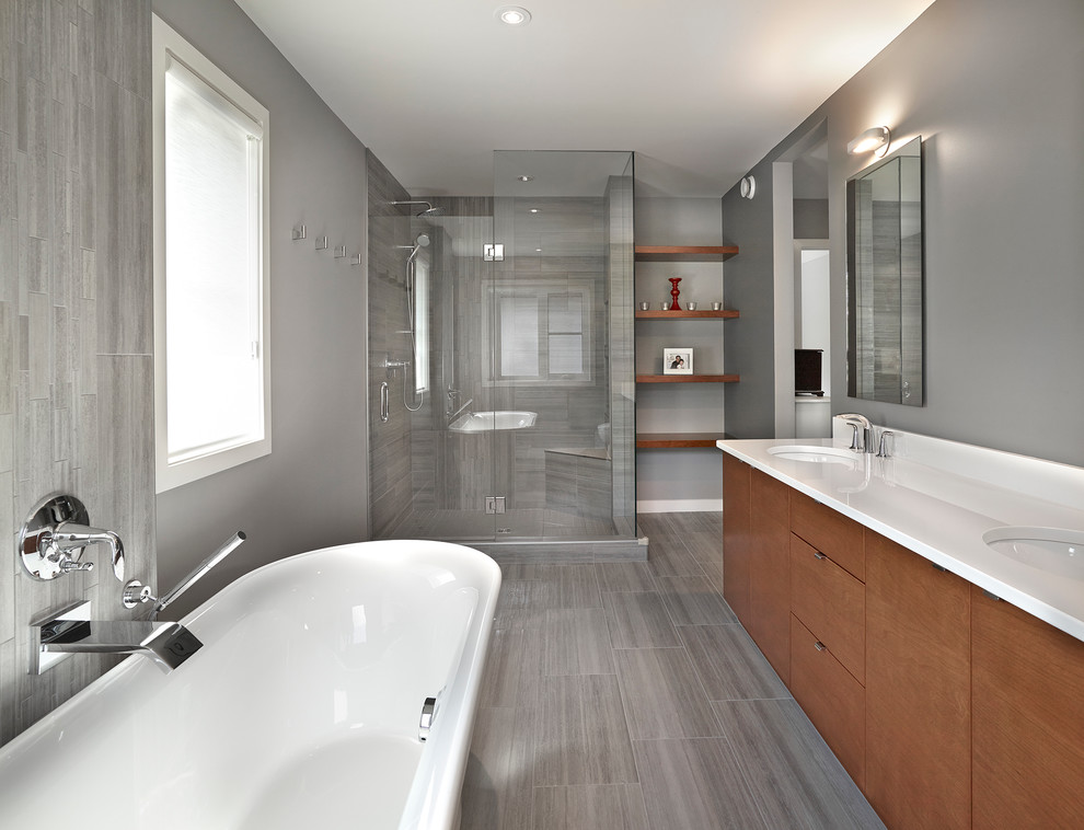 Ensuite Contemporary Bathroom Edmonton by Habitat Studio Houzz