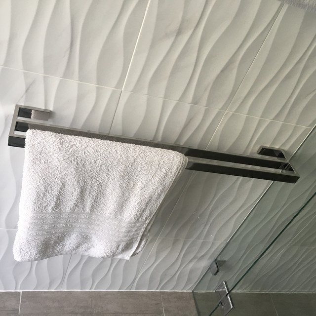 Ensuite Renovation Towel Rail Contemporary Bathroom Sunshine