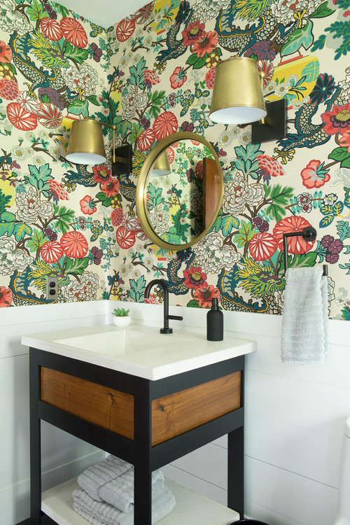 Timeless Tradition: Bathroom Wallpaper Ideas with Traditional Patterns and Colors