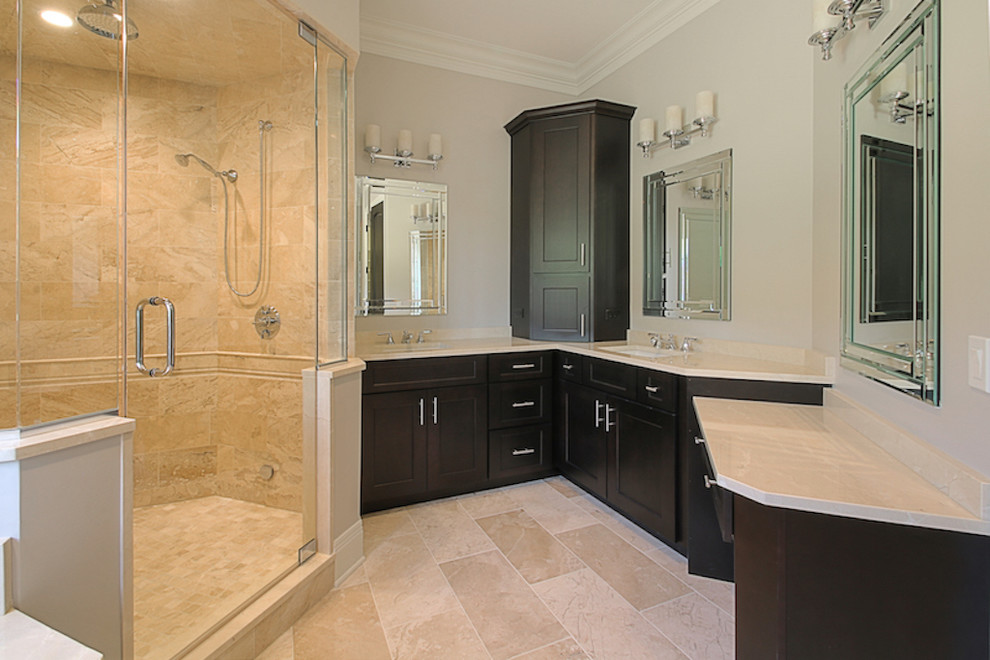 Espresso Stain Bathrooms in Hampshire Transitional Bathroom