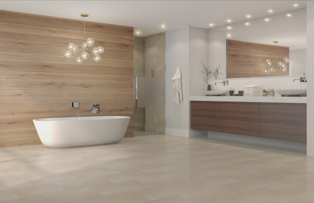 EverTile Premier Vinyl Flooring in Cliff Island - Modern - Bathroom ...