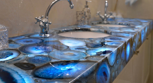 Exotic Stone Slab Installations from Royal Stone & Tile - Contemporary - Bathroom - Los Angeles - by Royal Stone & Tile | Houzz