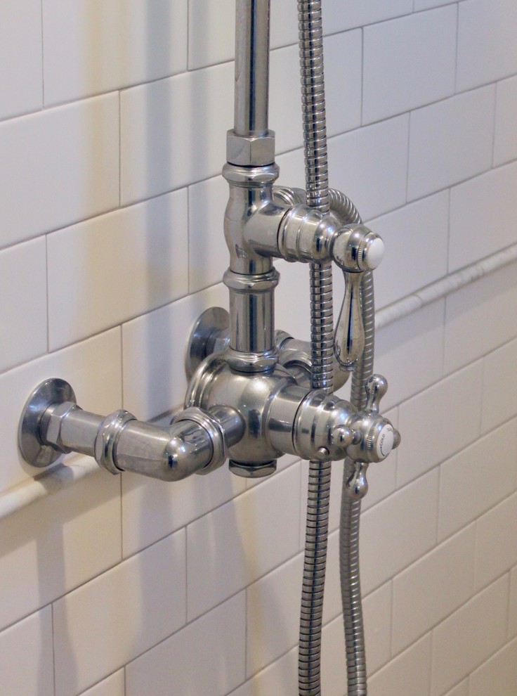 Exposed Pipe Shower Valve Traditional Bathroom Sacramento by