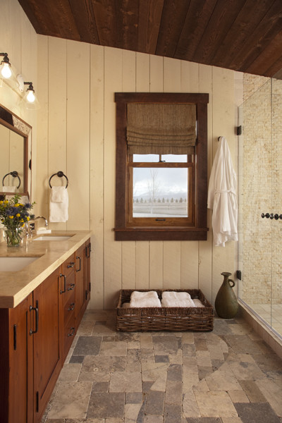 Inspiration for a rustic bathroom remodel in Phoenix