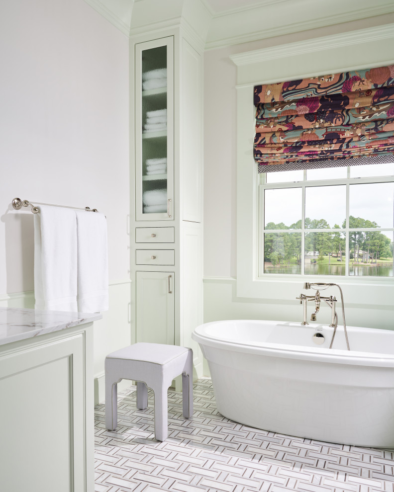 Inspiration for a coastal bathroom remodel in Other
