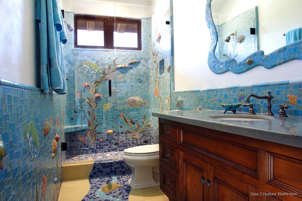 This is an example of a world-inspired bathroom in Santa Barbara.
