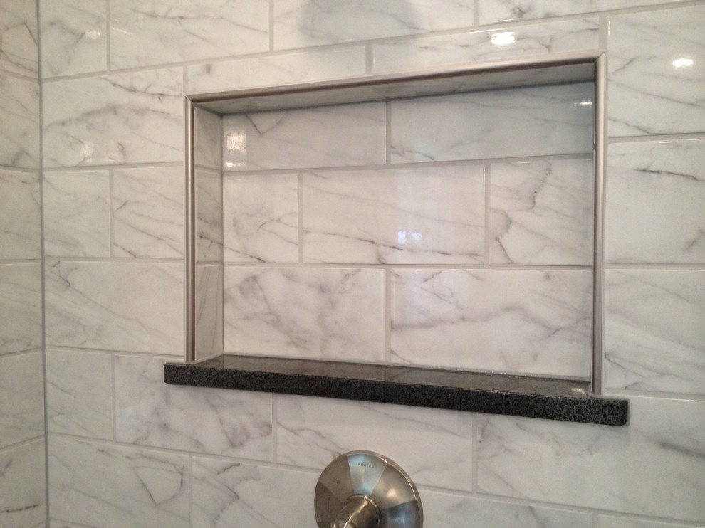 Faux Carrara Tiles Traditional Bathroom Charleston by Tile