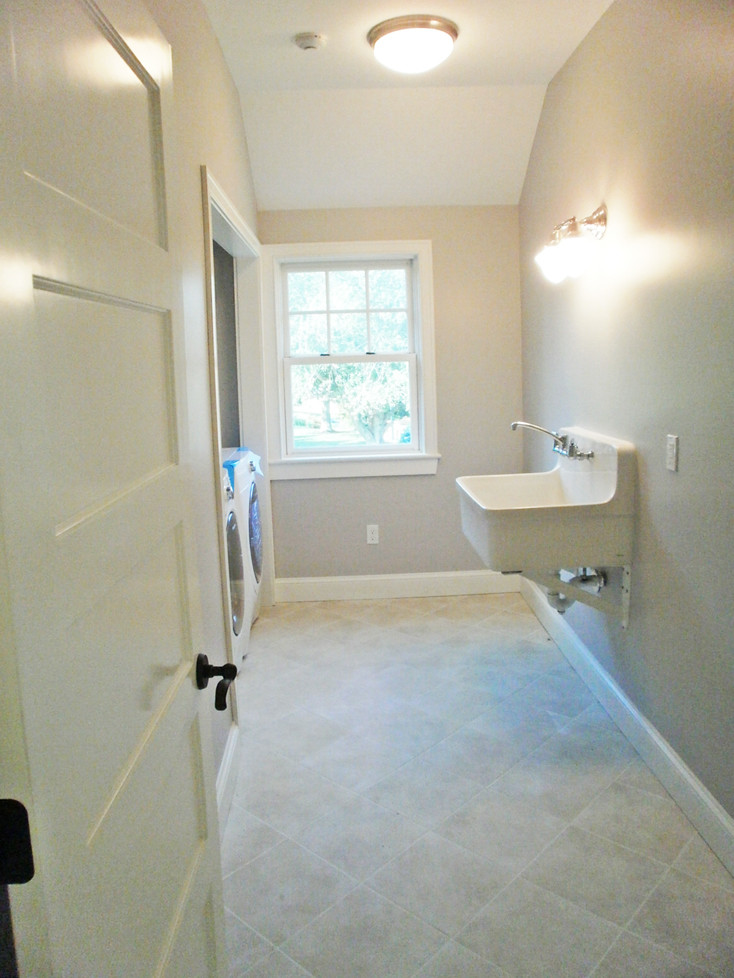 This is an example of a large traditional bathroom in Providence.