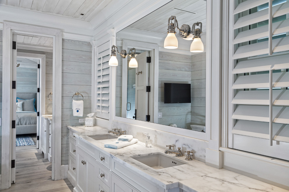 Florida Beach Cottage Style Bathroom Miami By Village Architects Aia Inc Houzz Florida Beach Cottage Style, Beach Cottage Bathroom Vanity Lights