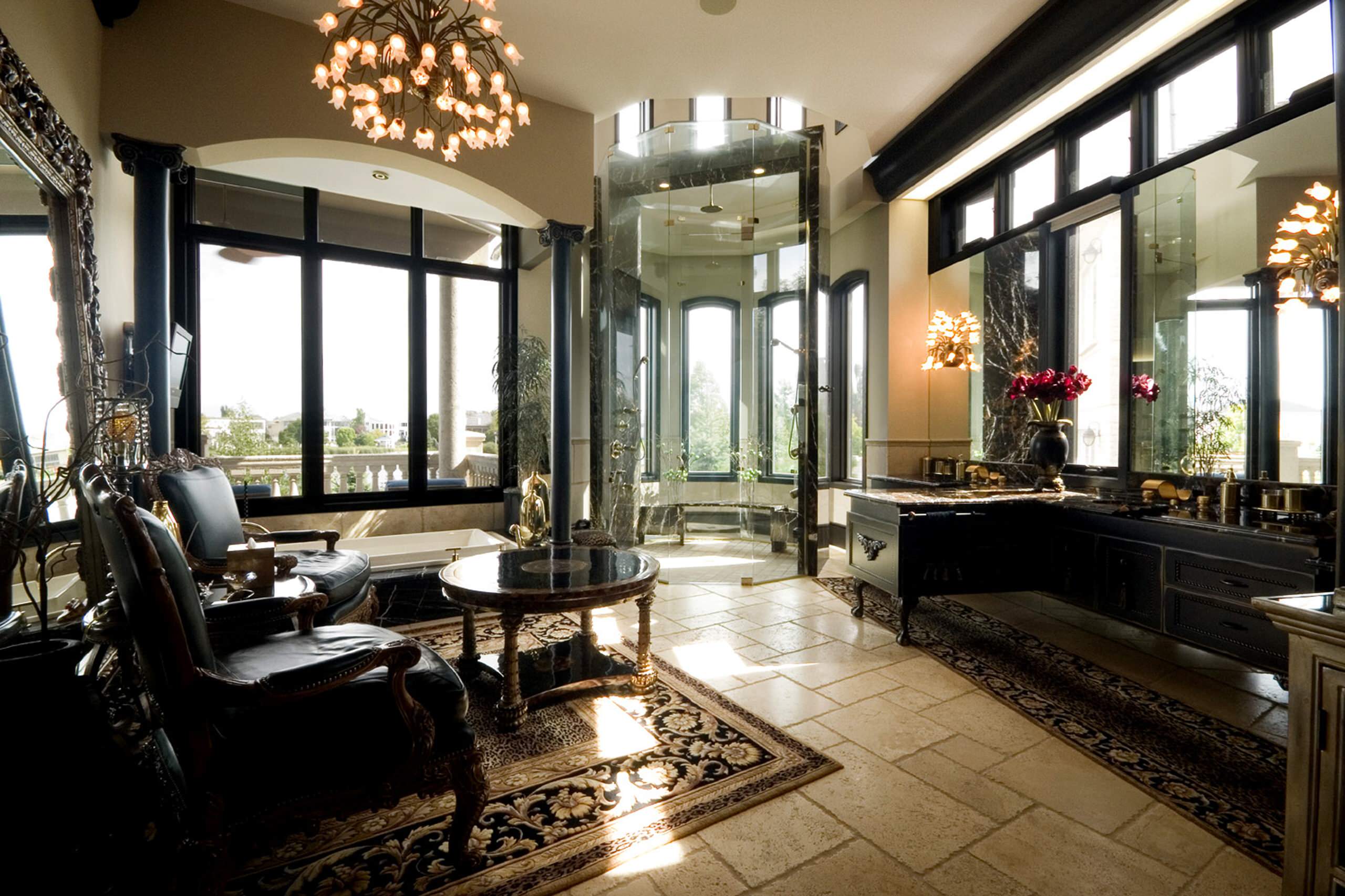 Florida Style House Mediterranean Bathroom Other By Glenat Duxbury Interior Design Houzz