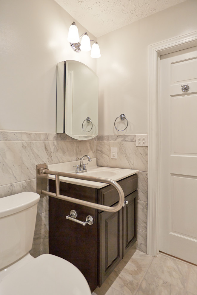 fold down grab bar with removable vanity for access Bathroom Other