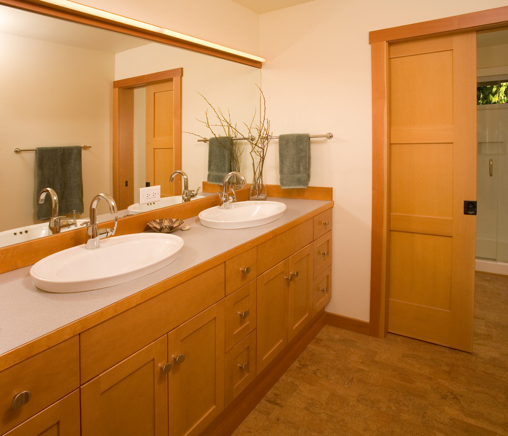 Forest Sanctuary Traditional Bathroom Seattle by G Little