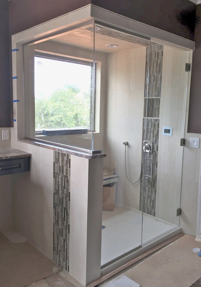 Frameless and Framed Steam Shower Glass Bathroom Other by Clinton