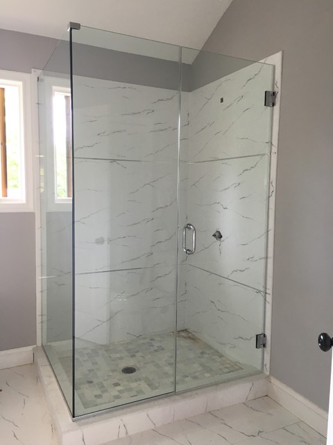 Frameless Glass Shower Door-Bathroom - Transitional - Bathroom - Newark ...