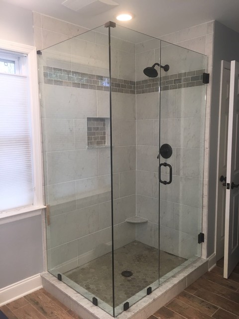 Frameless Glass Shower Door-Bathroom - Transitional - Bathroom - Newark ...