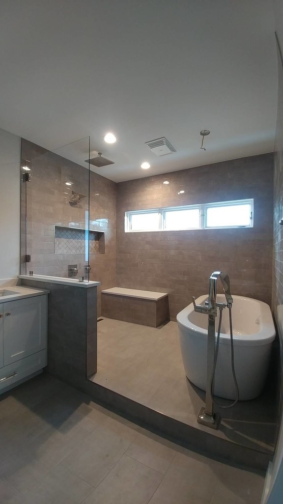 Frameless Glass Splash Panels and Shower Screens Modern Bathroom