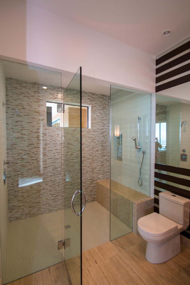 Frameless Shower Door Enclosure System Contemporary Bathroom Las