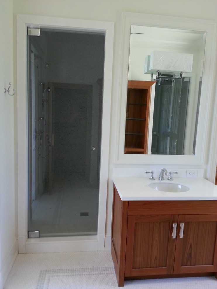 Frameless Shower Doors Enclosure Contemporary Bathroom Miami by