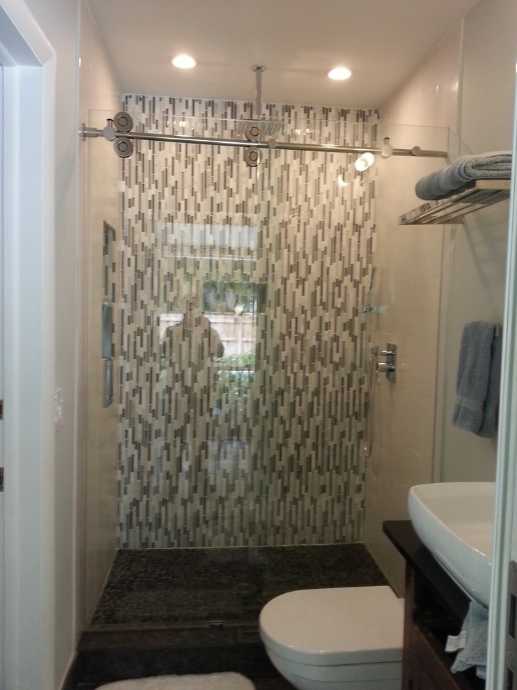 Frameless Shower Doors Enclosure Contemporary Bathroom Miami by