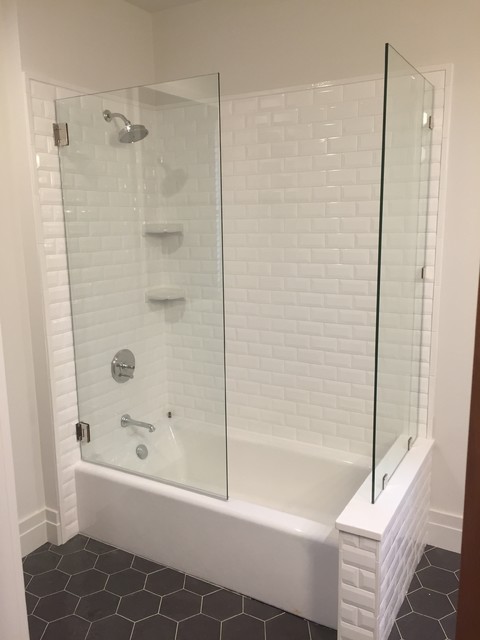 Frameless shower glass - Fixed Panels - Contemporary - Bathroom - Other ...