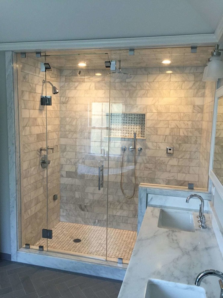 Foto di una piccola stanza da bagno padronale contemporanea