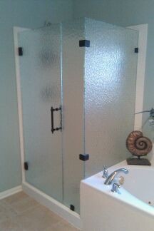 Frameless Shower With Rain Glass Modern Bathroom Houston By Shower Doors Of Houston Houzz