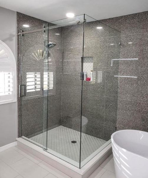 Frameless sliding shower door Bathroom Miami by CFG Shower Doors & Closets Houzz AU