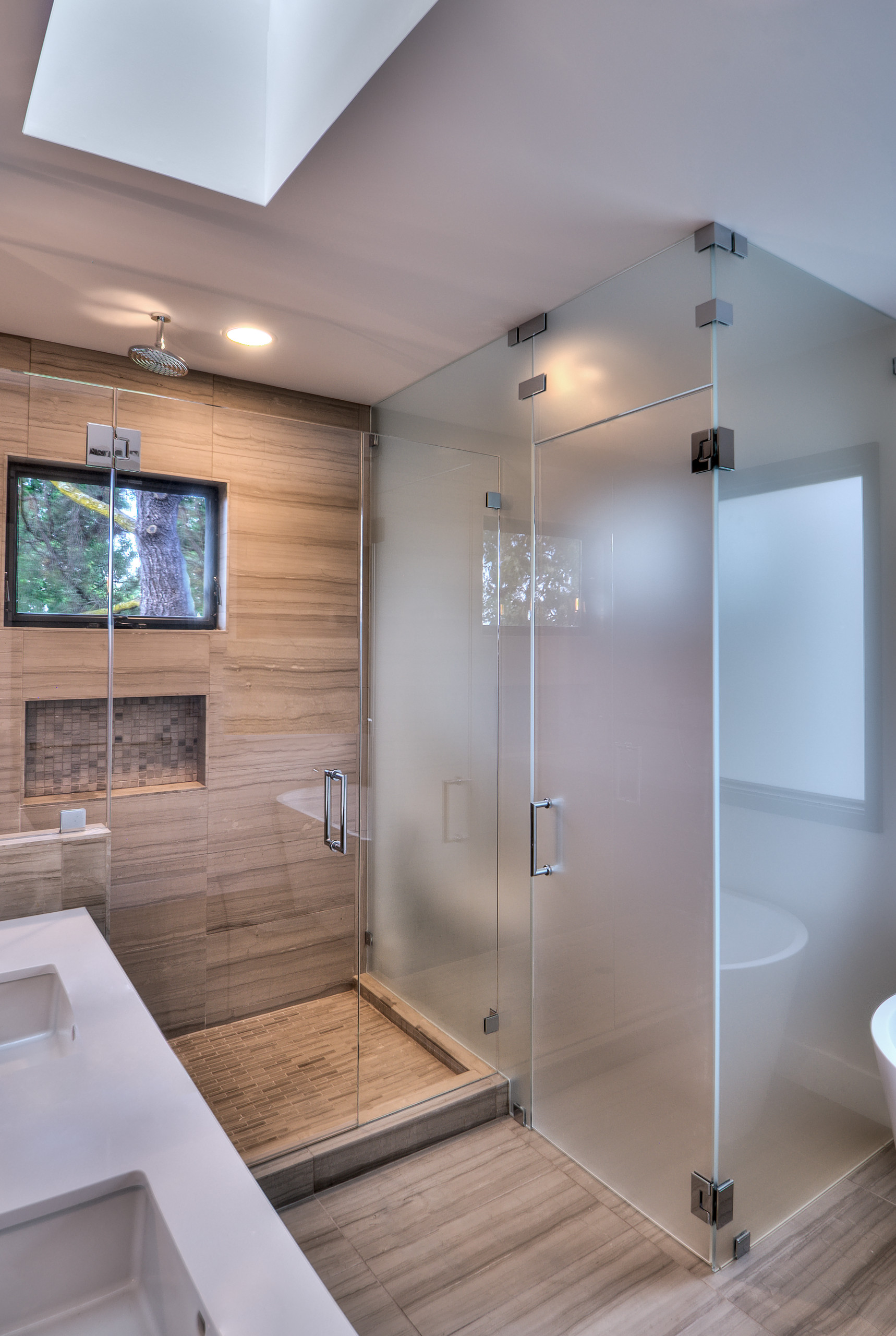 Etched Glass Shower Doors Houzz