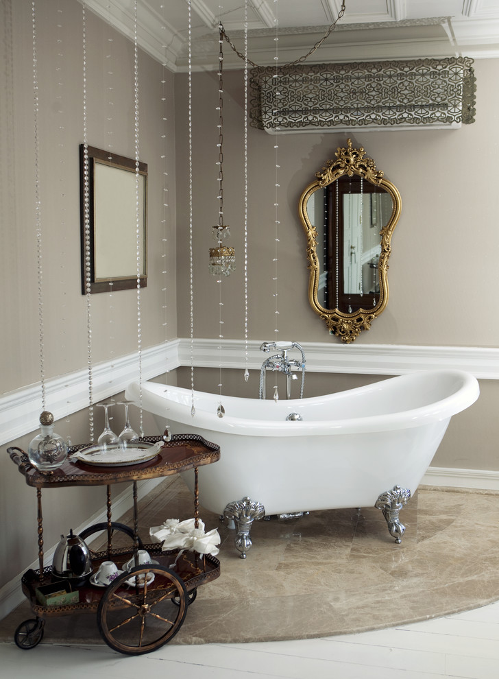 Inspiration for a large victorian master bathroom remodel in Other