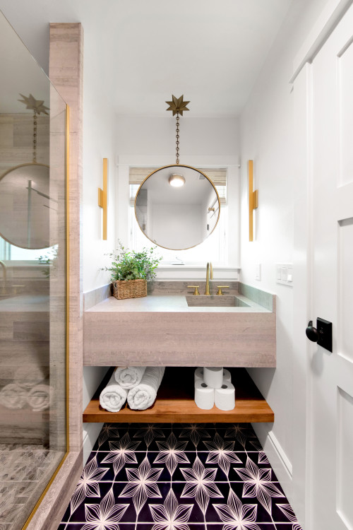 Starry Delights: Very Small Bathroom Concepts with Contemporary Flair and 5-Point Star Details