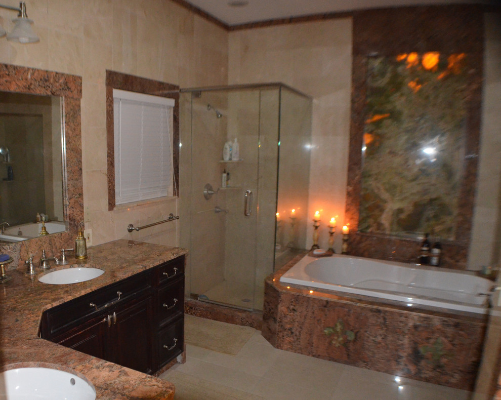 Photo of a mediterranean bathroom in Tampa.