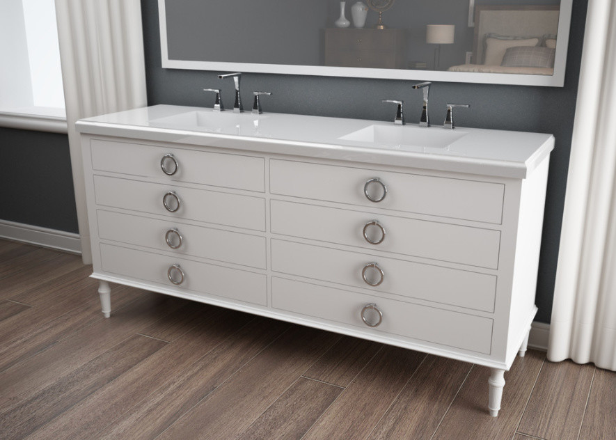 Furniture Guild Hayden 72" Double Vanity Transitional Bathroom