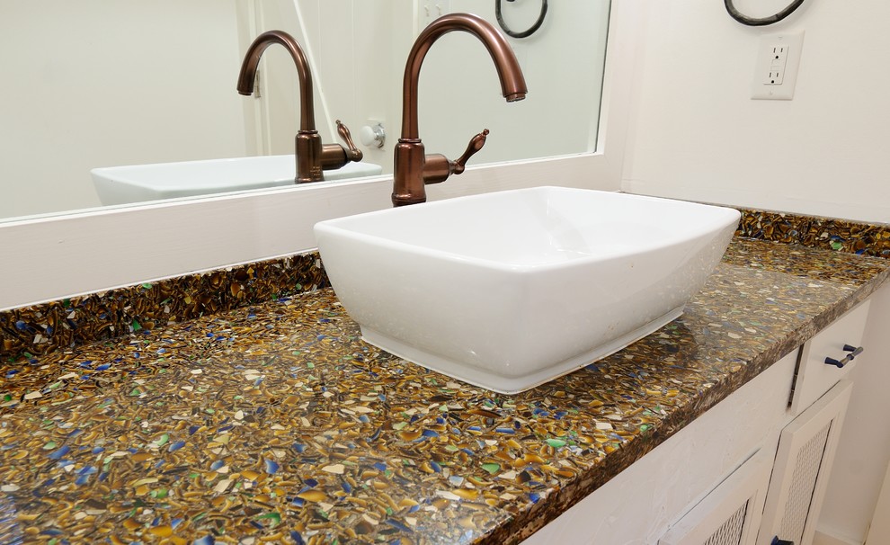 Gainesville Vetrazzo Vanity Contemporary Bathroom Atlanta by CR
