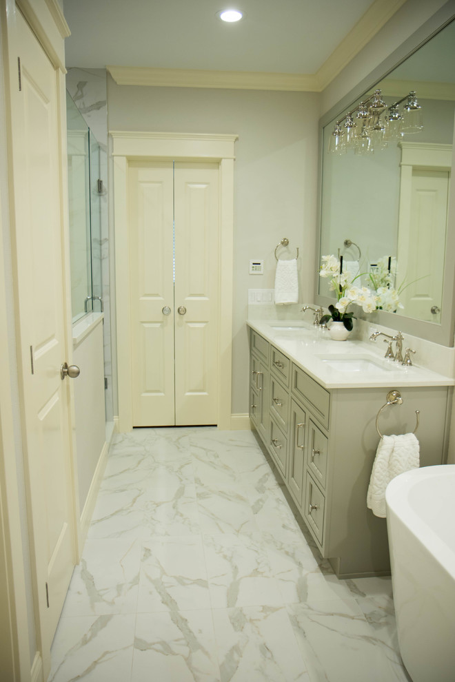 Galley Master Bathroom Remodel - Transitional - Bathroom - Orlando - by ...