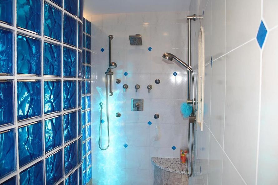 Glass Block Showers Contemporary Bathroom New York By Eastern Glass Block Houzz 2548