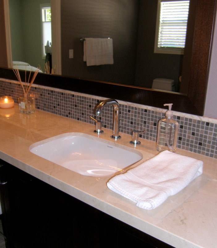 Glass Tile Backsplash - Traditional - Bathroom - Portland - by Abode Design | Houzz