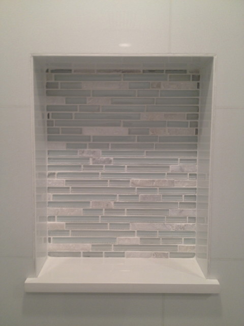 Glass Tile Shower Contemporary, Glass Tile Shower